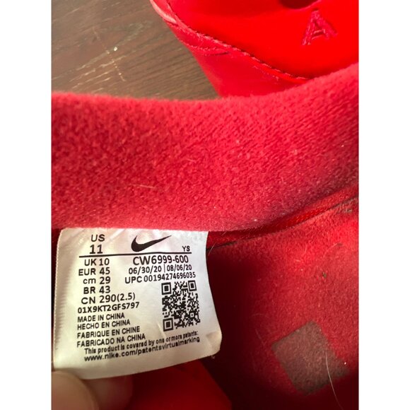 Nike Air Force 1 Low Triple Red Sneakers Size 11 Mens Athletic Shoes - Picture 5 of 6